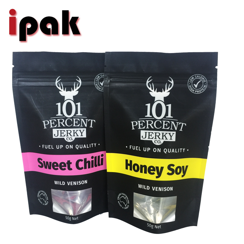 Manufacturer Custom Printed Matte Stand Up Foil Candy Food Packaging Bag With Zipper