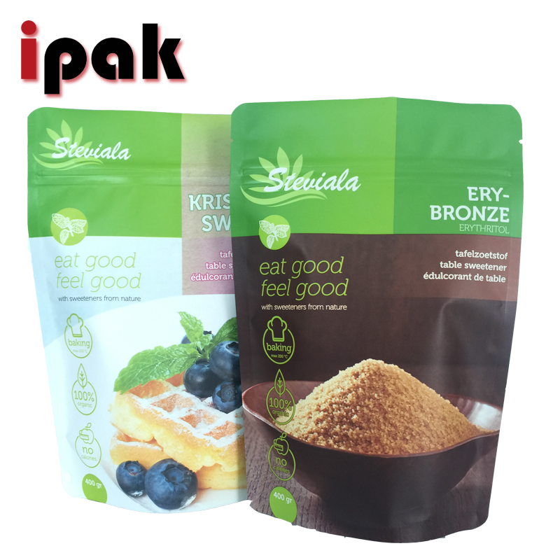 Manufacturer Custom Printed Matte Stand Up Foil Candy Food Packaging Bag With Zipper